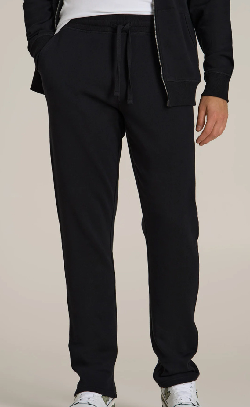 American Tall Wearever 2.0 Fleece Straight Leg Sweatpants Black Mens Medium XT